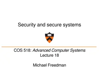 Advanced Computer Systems Lecture on Security and Cryptography