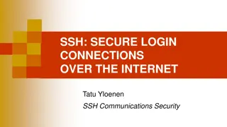 SSH: Secure Login Connections and Cryptography Overview