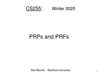 CS255 Winter 2025 Recap: Block Ciphers and AES Encryption