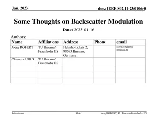 Backscatter Modulation in IEEE 802.11-23 Standard
