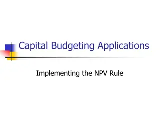 Implementing the NPV Rule for Capital Budgeting Applications