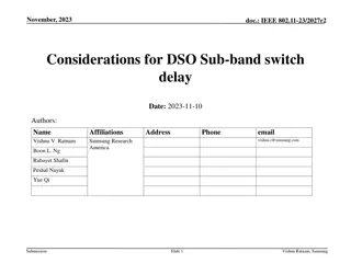 IEEE 802.11-23/2027r2 Considerations for DSO Sub-band Switch Delay