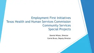 Texas Employment First Initiatives for Individuals with Disabilities