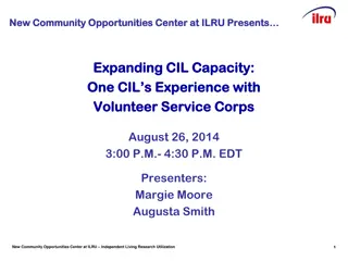 ILRU Presents Expanding CIL Capacity: One CIL's Experience with Volunteer Service Corps