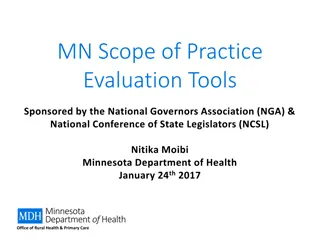 Scope of Practice Evaluation Tools Sponsored by National Governors Association