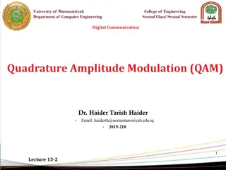 Digital Communication Quadrature Amplitude Modulation (QAM) Lecture Slides | Mustansiriyah University