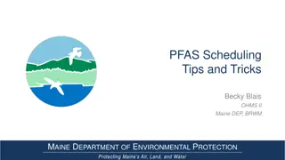 Effective PFAS Sampling and Scheduling Strategies