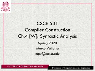 Syntax Analysis in Compiler Construction