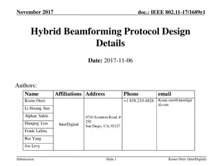 IEEE 802.11-17/1689r1 Hybrid Beamforming Protocol Design Details