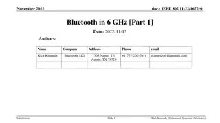 Bluetooth Technology Expansion into 6 GHz Spectrum