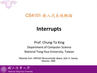 MSP430 Interrupt Handling