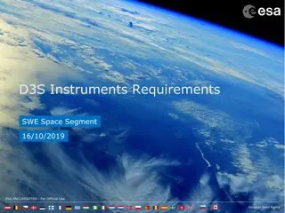 Space Segment Instruments Requirements for D3S SmallSat Mission