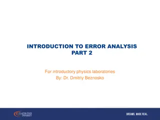 Error Analysis in Introductory Physics Laboratories