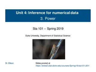 Inference for Numerical Data in Statistical Science - Duke University