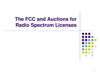 FCC Spectrum Auctions and Radio Spectrum Allocation