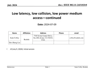IEEE 802.11-24/1183r0 July 2024 Update: Enhanced Medium Access Methods