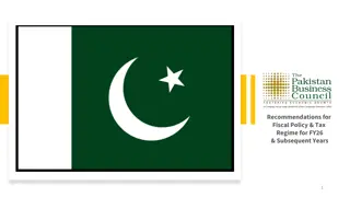 Recommendations for Fiscal Policy & Tax Regime FY26