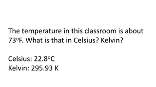 Temperature, Energy, and Heat Transfer