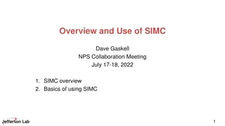 SIMC Overview and Usage Essentials