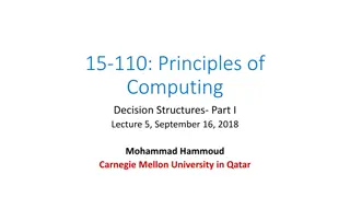 Decision Structures in Programming