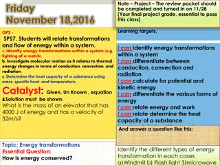 Energy Transformations and Thermal Energy in Systems