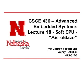 Advanced Embedded Systems Lecture on MicroBlaze Processor