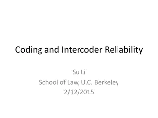 Intercoder Reliability in Data Coding