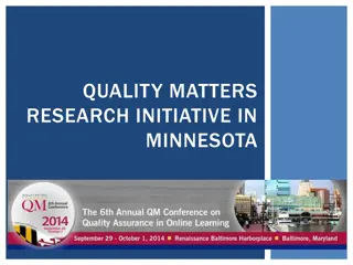 Quality Matters Research Initiative in Minnesota