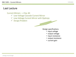 Analog Circuit Design for Low-Voltage Cascode Current Mirrors