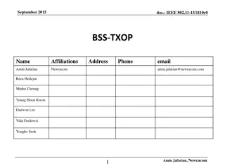 IEEE 802.11-15/1110r0 BSS-TXOP Performance Analysis Summary
