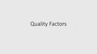 Quality Factors and Models for Product Development