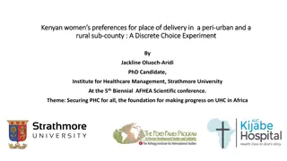 Kenyan Women's Preferences for Place of Delivery in Peri-Rural and Urban Settings
