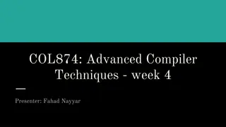 Advanced Compiler Techniques Week 4: Group Reuse and Coefficient Matrices