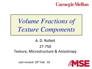 Intensity Calculation from Volume Fractions in Texture Analysis