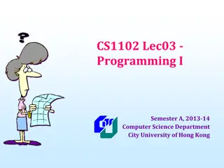 Computer Programs and Programming Languages Overview