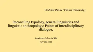 Reconciling Typology in Linguistics and Anthropology