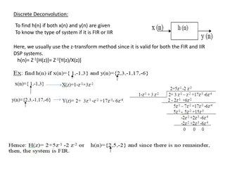 Discrete Deconvolution in DSP Systems