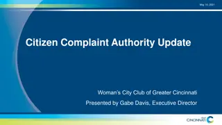 Citizen Complaint Authority: Enhancing Police Accountability in Cincinnati