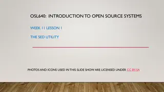 Introduction to Sed Utility in Open Source Systems