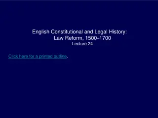 Political Ideas in English Constitutional and Legal History, 1500-1700