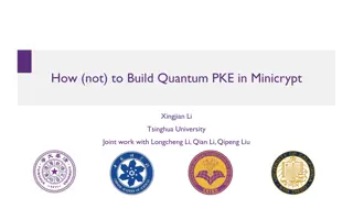 Quantum Cryptography Landscape and Results