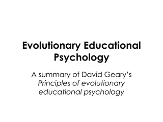 Insights into Evolutionary Educational Psychology Principles by David Geary