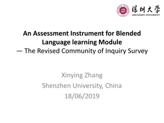 Assessment Instrument for Blended Language Learning Module