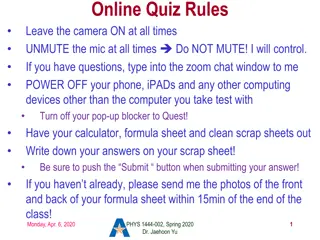 Physics Lecture Updates and Exam Guidelines