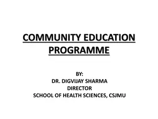 Community Education Programme Components