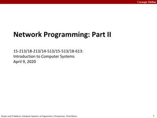 Carnegie Mellon Network Programming Part II - Introduction to Computer Systems