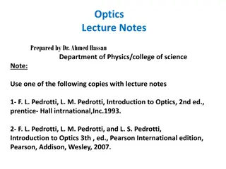 Optics Lecture Notes: History, Concepts, and Advancements