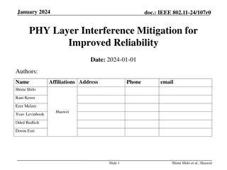 IEEE 802.11-24: PHY Layer Interference Mitigation for Improved Reliability