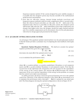Optimal Control Methods in System Design: Frequency Response vs. Quadratic Optimization
