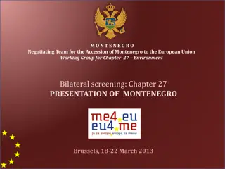 Montenegro Chapter 27: Environment, Water Policy, and EU Accession Process